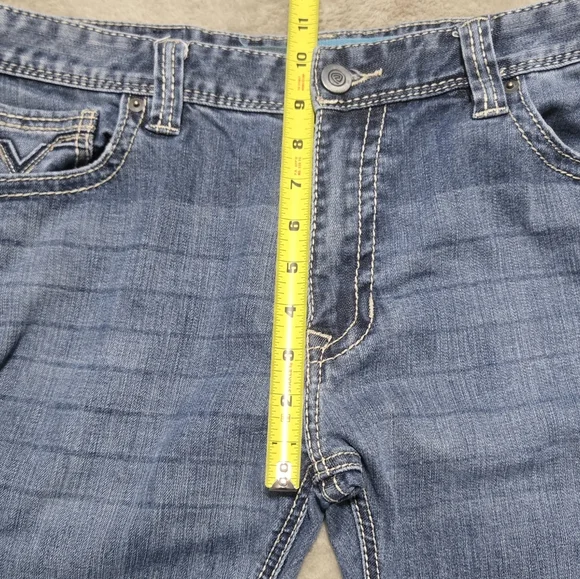 Rock And Roll Denim Revolver Slim Straight Leg Jeans Mens Size 36x33 Western - Picture 9 of 11